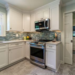 Kitchen Remodel with Glass Mosaic Backsplash