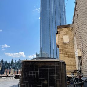 Commercial HVAC replacement next to PPG Place in Downtown Pittsburgh.