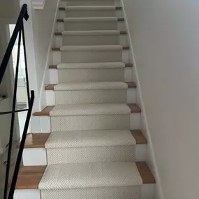 Check out this wool stair runner installed by the Carpet King Floor Coverings team!