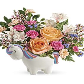 Magical Garden Unicorn - Flower Arrangement and Vase