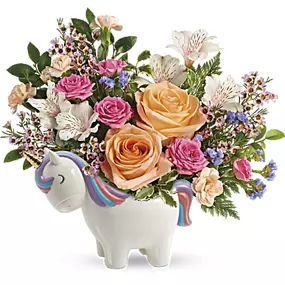 Magical Garden Unicorn - Flower Arrangement and Vase