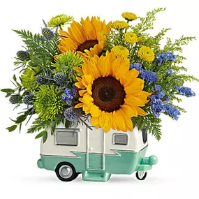 Happy Camper - Flower Arrangement and Vase