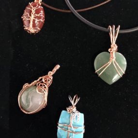 Come see our custom wire wrapped gemstones!