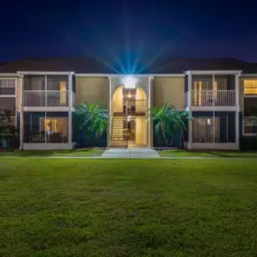 Stunning exterior in the evening