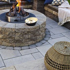 Fire pit with Cambridge Paving Stones