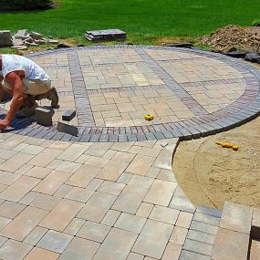 Unique and different paver stones and layout