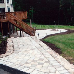 Paver Sidewalk with Fire-put