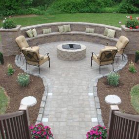 Fire Pit with Natural Stone Veneers
