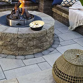 Fire pit with Cambridge Paving Stones