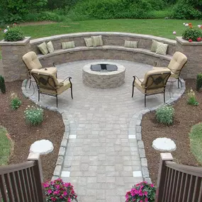 Fire Pit with Natural Stone Veneers