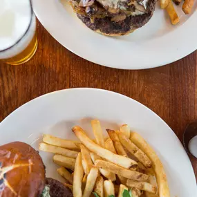 Burger and a beer at Waterman Grille