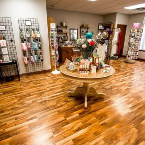 Saint Therese Senior Services at Oxbow Lake provides a variety of features including: salon and barber shop, gift shop, and a theater.