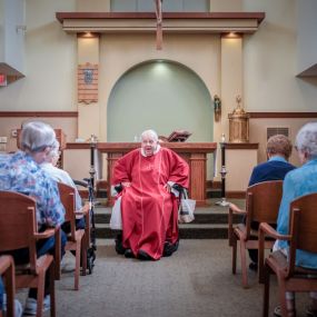 At Saint Therese of Oxbow Lake out residents are welcome to gather and practice their faith together.