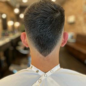 Burst Fade V-neck Haircut