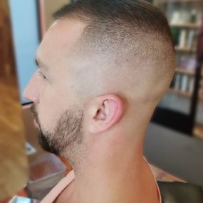 Mid-High Bald Fade Side View