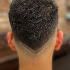 Faux Hawk Haircut with Design