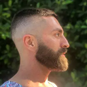 Bald fade and Beard Trim with Razor Line-Up