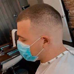 Mid-Bald Fade Haircut