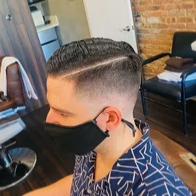 Mid-Bald Fade Haircut