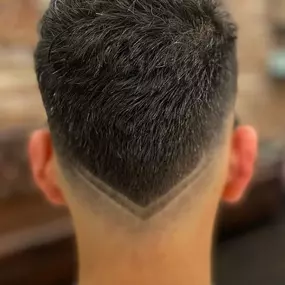 Faux Hawk Haircut with Design