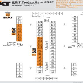 SIXT toulon gare map retour