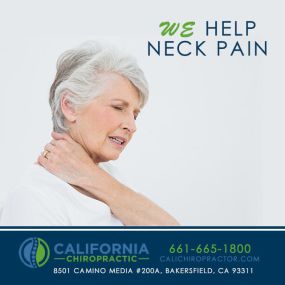 We help neck pain. Bakersfield chiropractor, California Chiropractic. Call to schedule: 661-665-1800.