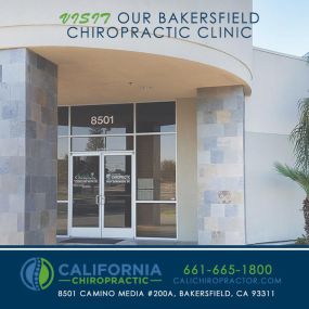Bakersfield chiropractic clinic, California Chiropractic. Call to schedule: 661-665-1800.