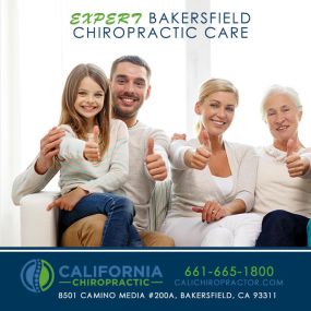 Expert chiropractic care by your Bakersfield chiropractor, California Chiropractic. Call to schedule: 661-665-1800.