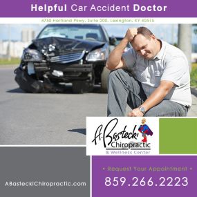 Car accident doctor Lexington KY. A. Bastecki Chiropractic & Wellness Center offers chiropractic care in Lexington. Call for your appointment: 859-266-2223 -OR- https://www.abasteckichiropractic.com/