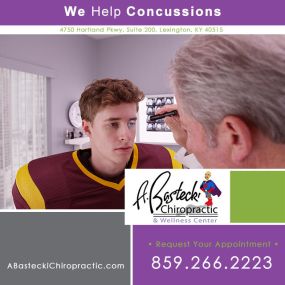 Concussion help in Lexington KY. A. Bastecki Chiropractic & Wellness Center offers chiropractic care in Lexington. Call for your appointment: 859-266-2223 -OR- https://www.abasteckichiropractic.com/