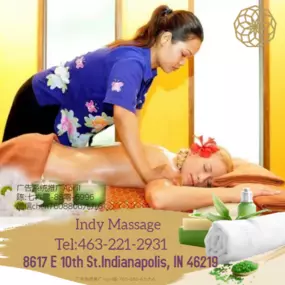 Massage techniques are commonly applied with hands, fingers, 
elbows, knees, forearms, feet, or a device. 
The purpose of massage is generally for the treatment of 
body stress or pain.