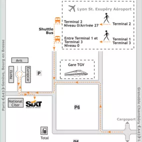 Plan Sixt Lyon Aeroport