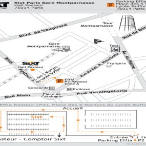Plan Sixt Montparnasse