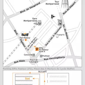 Plan Sixt Montparnasse