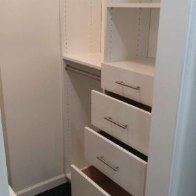 Custom his and hers walk in closet in State College, PA