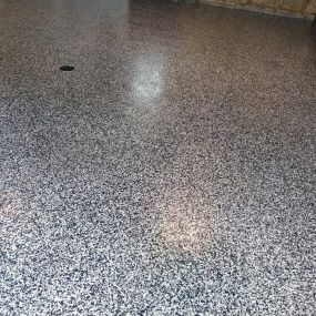 Custom Epoxy Nittany flake garage floor in State College, PA