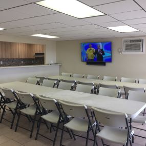 Seating in the Hospitality Room at the Matador Oceanfront Resort