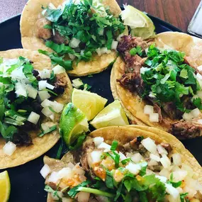 Check out these tacos that we fill to the brim with the freshest ingredients from your choice of meat, like tender chicken grilled to perfection or succulent steak, topped with onions, cilantro, lime, and all the other fixings you know and love at Nacho's Taqueria & More Authentic Mexican Food in Kennesaw, GA. Visit us, call, or order online to satisfy your taco cravings today! Open Monday through Saturday for breakfast, lunch, and dinner.