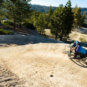 Roll through the dirt berms at Snow Valley and get comfortable on the trails.