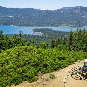 Check out the Big Bear Lake views from the trails at Summit Bike Park.