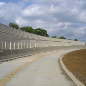 Highway noise barrier walls