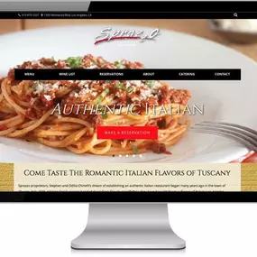 Sprazzo Cucina Italiana - Restaurant Website Design