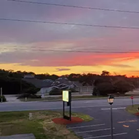 Beautiful Outer Banks Sunset Outside the Dare Capital Management Office in Nags Head, North Carolina.