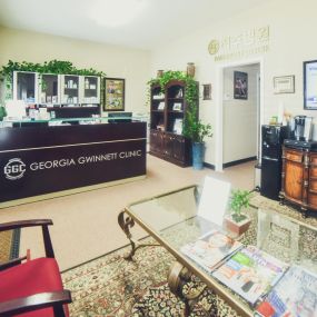 The lobby at Georgia Gwinnett Chiropractic