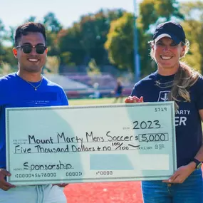 2023 Helping Hands Grant to Mount MartyUniversity Men's Soccer Team