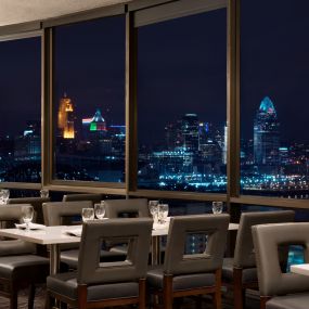 Eighteen at the Radisson is an upscale steakhouse located on the eighteenth floor of the Radisson Cincinnati Riverfront.