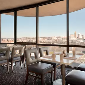 Eighteen is a revolving restaurant offering unique views of Cincinnati and Covington.