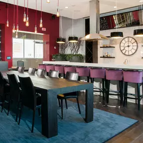 Clubroom Featuring Kitchen And Gathering Nooks