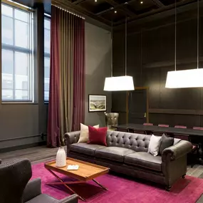Lounge with Beautiful Window Coverings