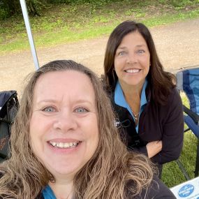 Stacy & Tracy supporting the women at the 2024 Sole Sisters run in Wilsonville